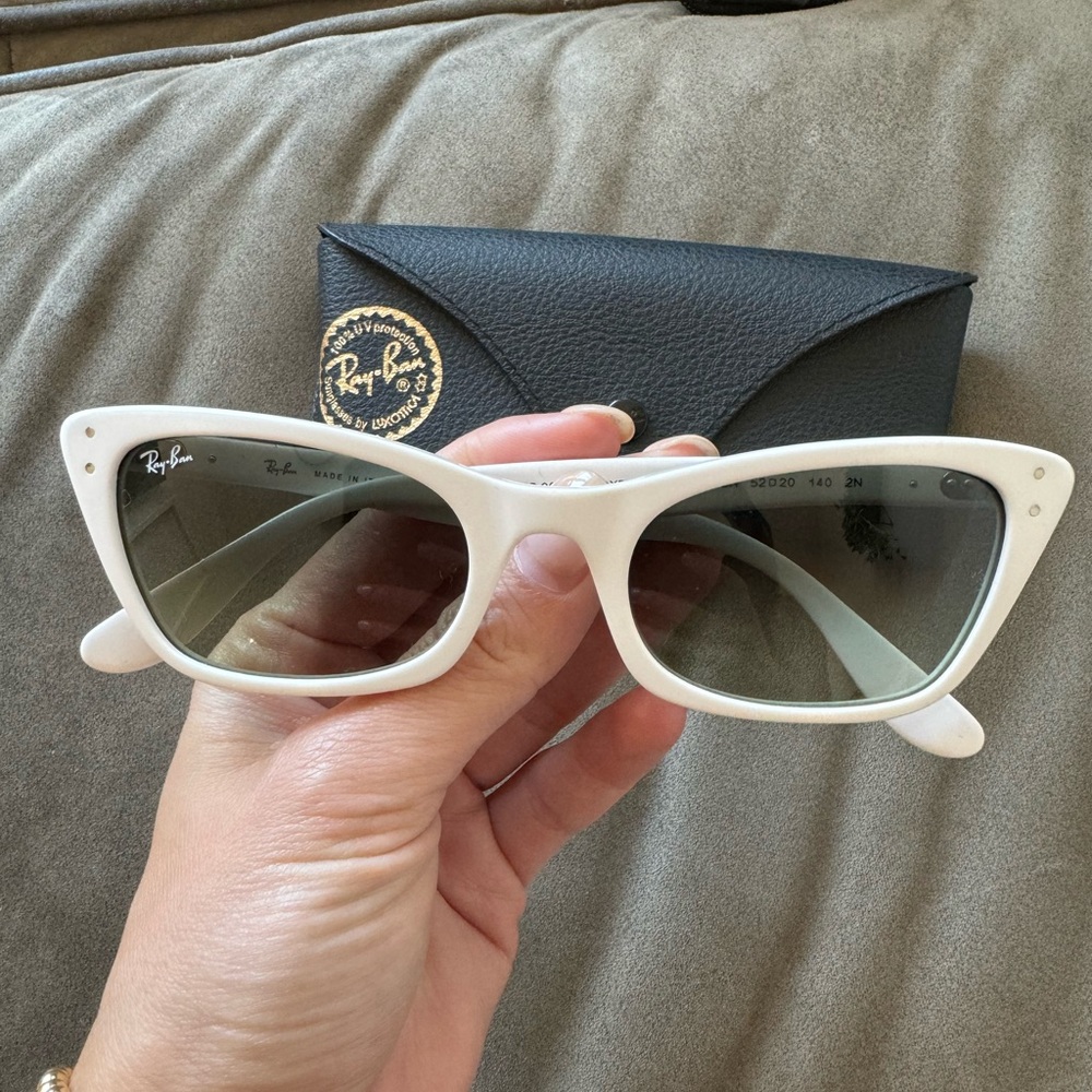 Brand New RayBan Lady Burbank White Sunglasses
